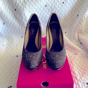 Y2K Candies brown tweed heels